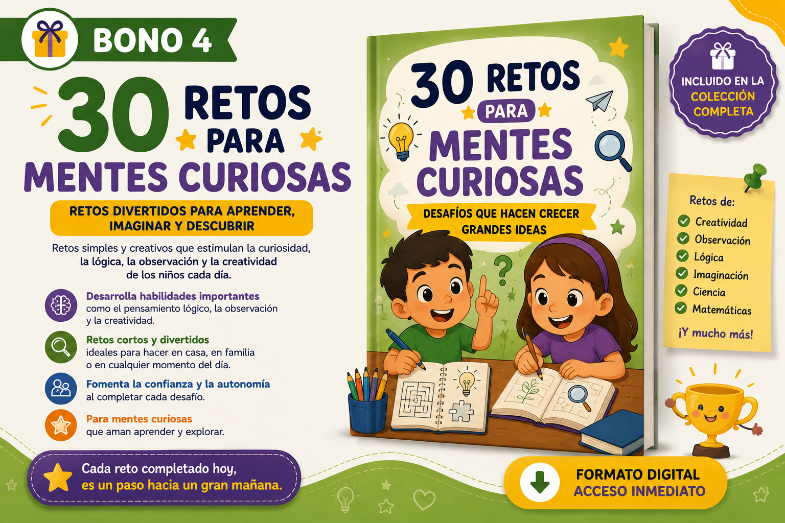 Regalo especial 30 Retos para Mentes Curiosas