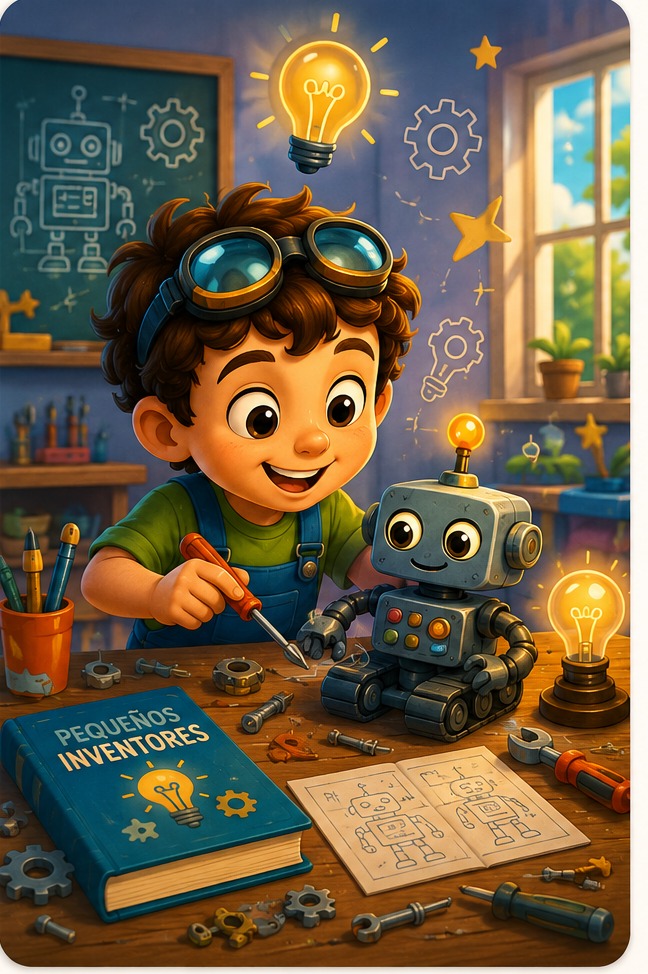 Ilustración de Pequeños Inventores